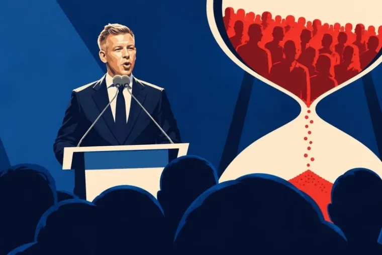 Magyar Péter a nemzetközi sajtóban védte meg az elszámoltatás ütemét a növekvő társadalmi türelmetlenséggel szemben