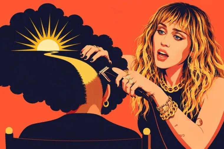 „Ezt most tényleg megcsináljuk?” – Miley Cyrus maga fogta a gépet rákbeteg rajongója feje felett