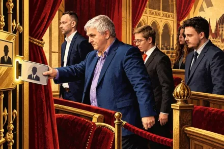 Nagy Attila Tibor a Fidesz zárt parlamenti páholyában tűnt fel, pedig a helyre csak arcképes engedéllyel lehet belépni