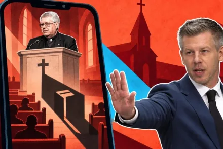 „Nemzetáruló” – Osztie Zoltán feldebrői miséje után Magyar Péter azonnali elhatárolódást követel a katolikus egyháztól